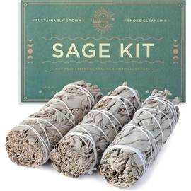 Handcrafted 4 Inch White Sage Sticks - Fresh,  Wand Sage for Cleansing House Negative Energy & Other Smudging Rituals Decor Freshener - Color: 3