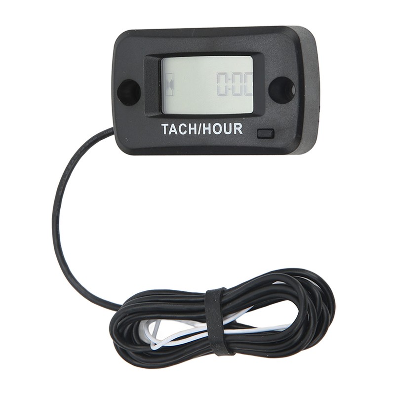 Digital Tach Hour Gauge LCD Display IP68 Waterproof 0‑999999H 0‑30000RPM