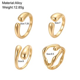 Stocking Stuffers Holiday Outfits for Women 2024 Gold Chunky Rings For Women Gold Stacking Rings Midi Finger Statement Rings Adjustable Ring Love Ring Signet Ring Fashion Jewelry Gifts for Teen Girls