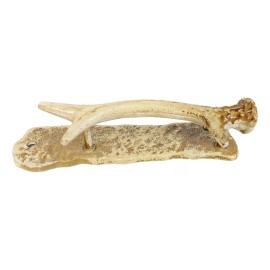Ebros Set of 2 Western Rustic Speckled Deer Antlers Door Pull Handlebar Hardware