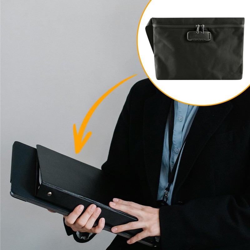 Thyonta Waterproof Document Storage Bag with Lock Secure File Organizer