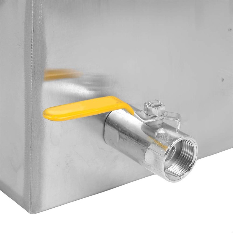 BEAMNOVA 8lbs Commercial Grease Trap Stainless Steel Interceptor for Restaurant