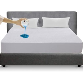 Sunshine Comforts Cotton Waterproof Mattress Protector Single- Ultra-Soft, Breathable Single Washable Waterproof Bed Sheet Non-Noisy & Super Absorbent Extra Deep Mattress Protector Waterproof Single