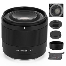 VILTROX 50mm F2.0 FE-Mount, AF 50mm F2 Lens for Sony E, Full Frame STM Auto Focus Prime Lens for Sony E-Mount Cameras A7C A7ll A7RlI A7SIII A7III A7RIII A7IV A7RIV A9 A1 FX3 A7RV ZVE1 A7CR A7CII A93
