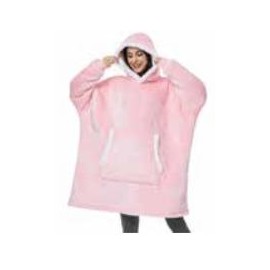 Premium Hoodie Blanket Reversible - One Size Fits All, Pink