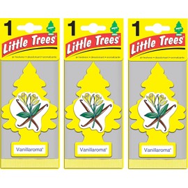 LITTLE TREES Car Air Freshener | Hanging Paper Tree for Home or Car | Vanillaroma | 3 Pack
