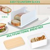 CAWIU Bread Slicer for Homemade Bread with Bread Box, Foldable