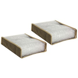 Household Essentials 66612 Sweater Storage Bags | Set of 2 | Coffee Linen