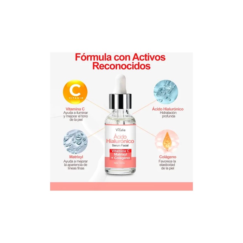 Serum Vitamina C Ácido Hialurónico Antiedad Vitamin C Hyaluronic Acid