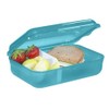 Step by Step Dog Basty Lunch Box Turquoise with Divider