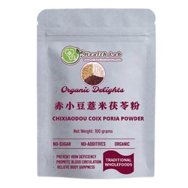 Health Lab Organic Delights Chixiaodou Coix Seed Poria Powder, 2 Packs 100g*2, No Sugar, No Additives