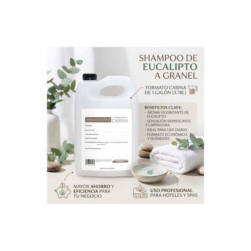 Shampoo a Granel sin Sulfatos de Eucalipto Brillo Excepcional 1