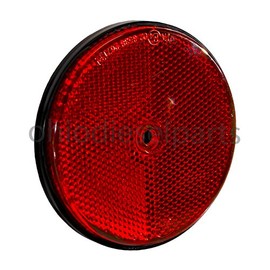 Ohio Diesel Parts 2-1/4 Inch Small Round Red Reflector Stud-Mounted for Truck, Tractor, or Trailer 2.25" (1-Pack) - Red