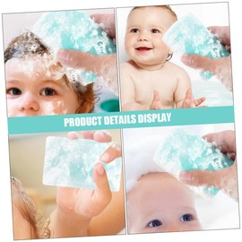 ORFOFE Portable Baby Bath Brush Sensory Sponge 2pcs Baby Sensory Brush Set for Newborns Cleaning