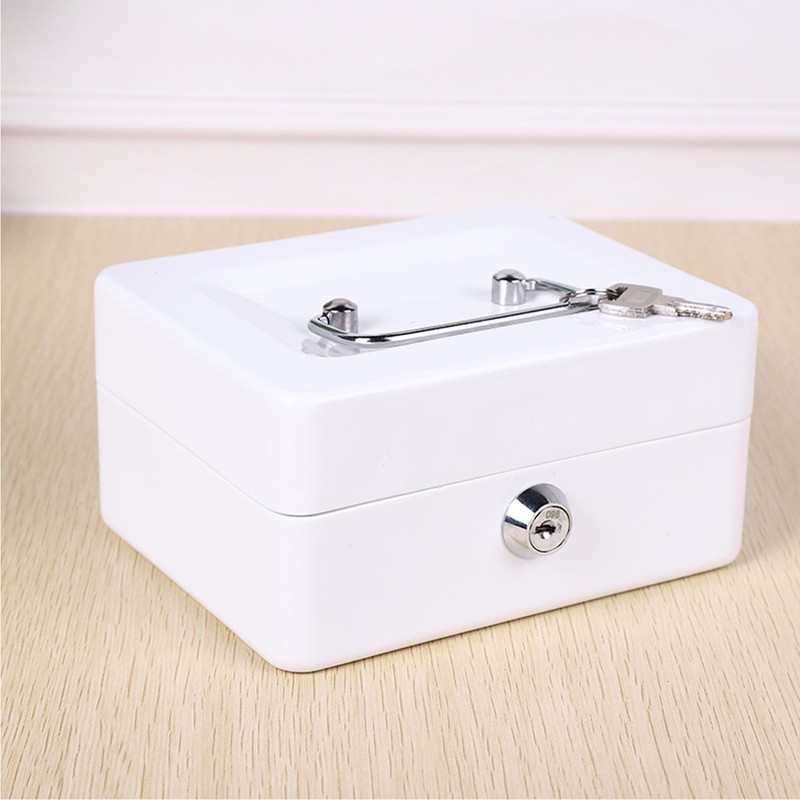 Metal Tool Storage Box Multi Grids Flip Open Type Portable