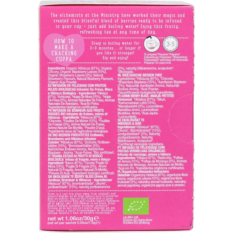 Ministry Of Tea Organic Berry Bliss Infusion - Tea Bags