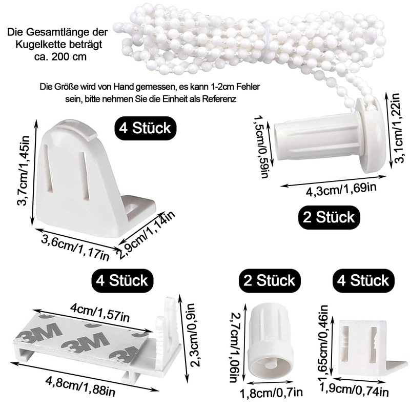 Roller Blind Holder Window, Pack of 16 Clamp Holders for