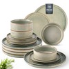 AmorArc Ceramic Dinnerware Sets, Handmade Reactive Glaze Stoneware Plates and