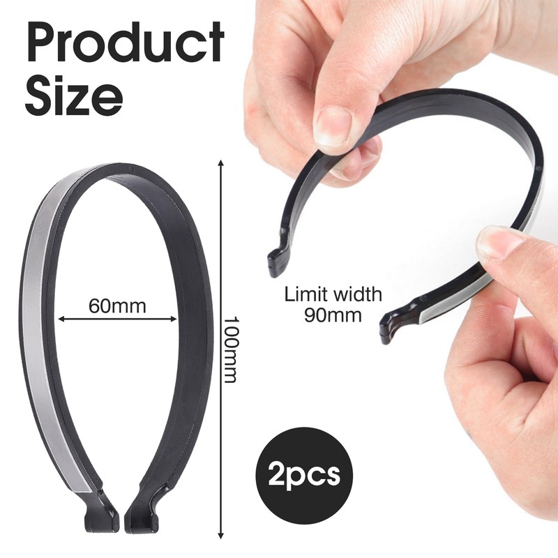 A Group of 2 Bicycle Trouser Clips, Grey Reflective Bands,