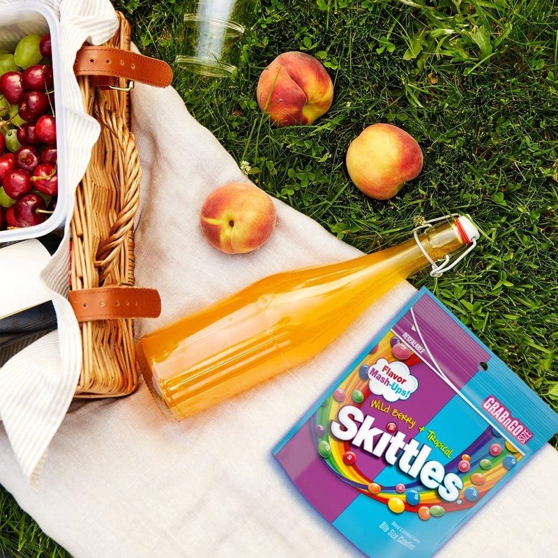 SKITTLES Wild Berry & Tropical Mash Up Summer Chewy Candy,