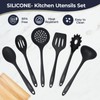 Culinary Couture Black Silicone Kitchen Utensils Set of 6, Non-Stick