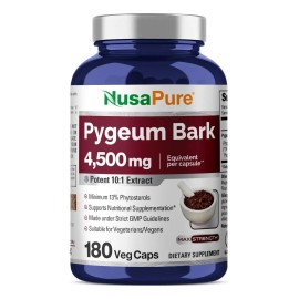 Pygeum Bark 4500mg Salud Prostata Sana 180 Caps Hecho En Usa