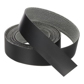 MECCANIXITY Cinta de chapa negra de 10 pies x 1-1/8 pulgadas, previamente pegada, bandas de borde de madera contrachapada flexible con adhesivo termofusible para restauración de muebles