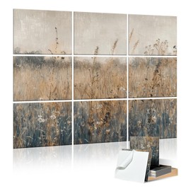 ENSEPST 9 Pack Wall Art Acoustic Panels,48" X 36"Sound Absorbing Panels, Decorative Sound Dampening Panels, Acoustic Treatment for Studio Home and Office （time）