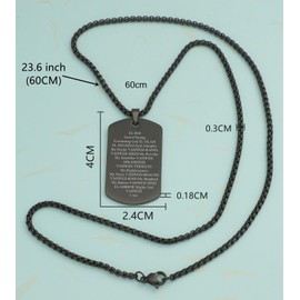 HOMLIFPER Yhvh Yhwh Jehovah Names of God Pendant - Tetragrammaton Symbol Blessed Prayers Necklace - Hebrew Yahweh Amulets Religious Jewelry for Men Women (Black)