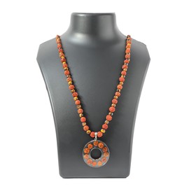 CRYSTALMIRACLE Beautiful Tigers Eye 32 Inches String With Rudraksha Fashion Accessory Men Women Gift Handcrafted