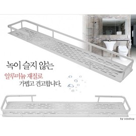 [MyDomeggook] I40013A Aluminum Straight Bathroom Shelf - 40cm/60cm Aluminum Straight Shelf 40cm 2ea