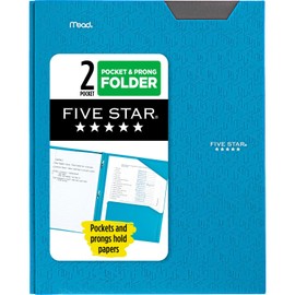 Five Star Advance - Carpeta Stay-Put, Verde azulado, 1 paquete