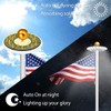 Solar Flag Pole Light Outdoor Dusk to Dawn, Top Mount