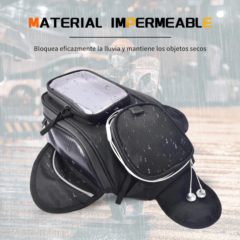 Bolsa De Depósito Mochila Para Moto Con Tanque Imanes Correa