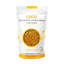 GiGi Hard Wax Beads, Golden Honee All Purpose Hair Removal Wax, no strip needed, 14 oz