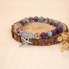 LINY Amethyst Hummingbird Bracelets Unique Hummingbird Gifts for Women with