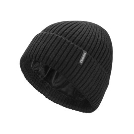 Ocatoma Beanie Hat for Men Women Warm Winter Knit Cuffed Beanie Soft Warm Ski Hats Toque Unisex Gifts for Men Women (Black)