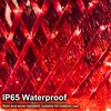 YAOZHOU Solar Christmas Net Lights Outdoor Waterproof,Red 264Led 9.9Ft*6.6Ft Mesh