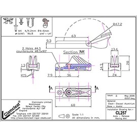 Nautos CL257 - CLAMCLEAT - AUTO Release Racing Mini