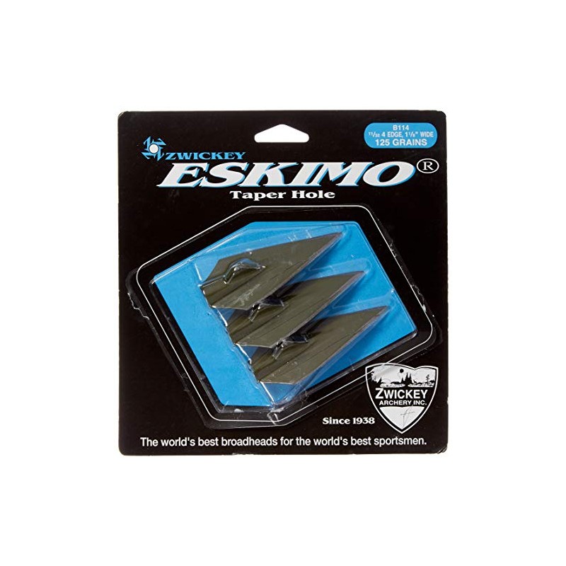 Zwickey Eskimo Broadhead Glue On 4 Blade 125 Gr. 3pk.