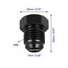 Unifizz 2pcs Car AN6 Male Flare Bolt Blanking Plug End