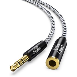 CableCreation 3.5mm Headphone Extension Cable 20FT/6m, 3.5mm Male to Female Stereo Audio Cable Adapter with Gold Plated Connector for Headphones, Laptops, Phones, iPads, Mac Mini, Home/Car Stereos