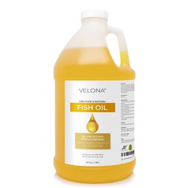 velona Fish Omega-3 Oil 64 Fl Oz | 100% Pure and Natural Carrier Oil | Refined | Vitamin E, D, Omega-3 | Cooking, Skin, Face, Body, Hair Care | Use Today - Enjoy Results
