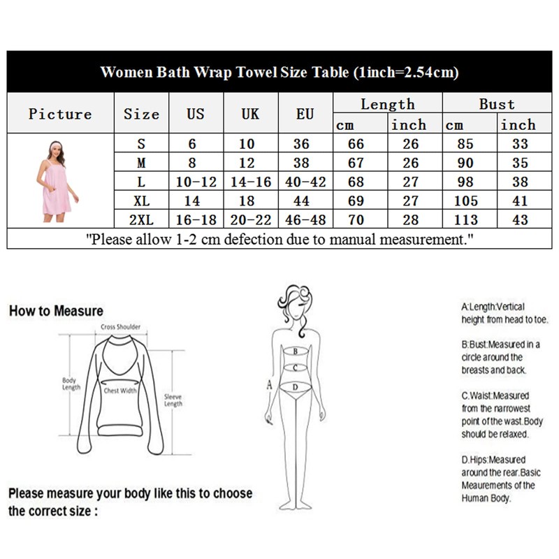 Verve Jelly Women Wrap Towel Robe Spa Bathrobe Set Adjustable