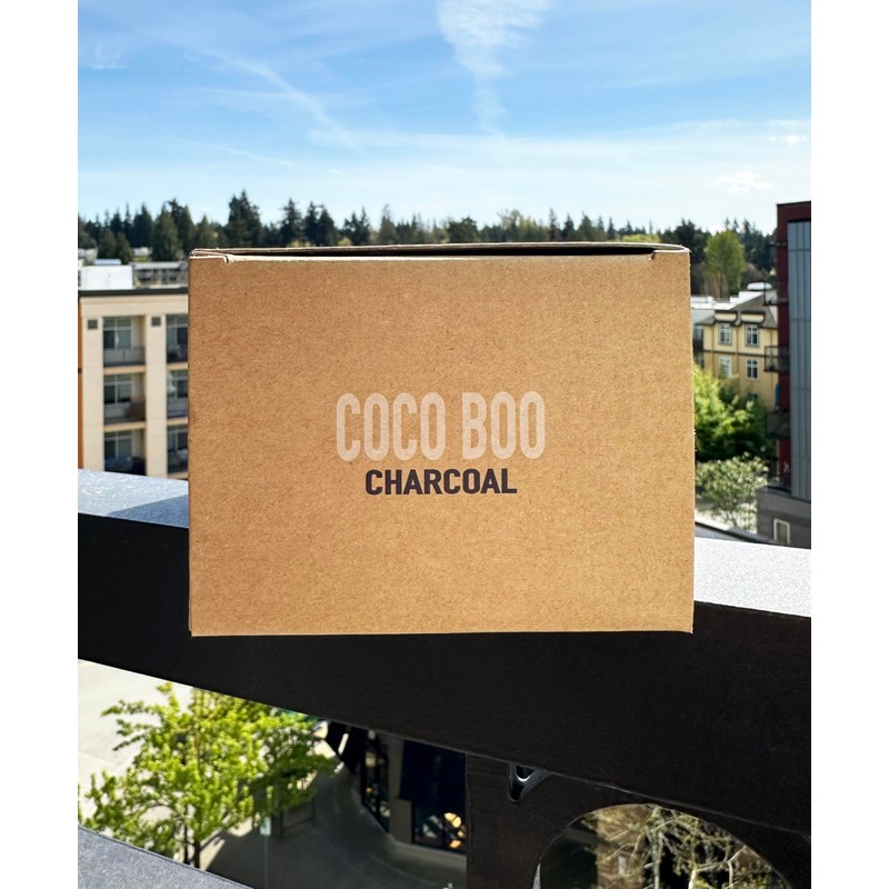 COCO BOO 100% Natural Coconut Charcoal, 72 Large Cubes, Premium