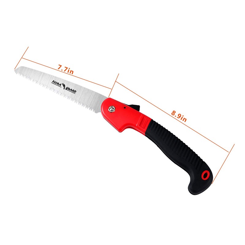 FLORA GUARD 7.7-Inch Folding Saw, Pruning Hand Saw with Triple-Cut