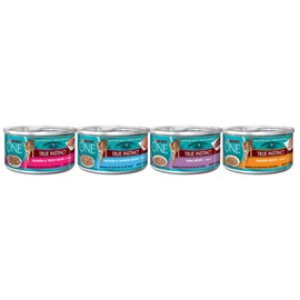 Purina ONE Natural, High Protein Wet Cat Food Variety Pack, True Instinct Tuna, Chicken & Salmon Recipes - (24) 3 oz. Cans