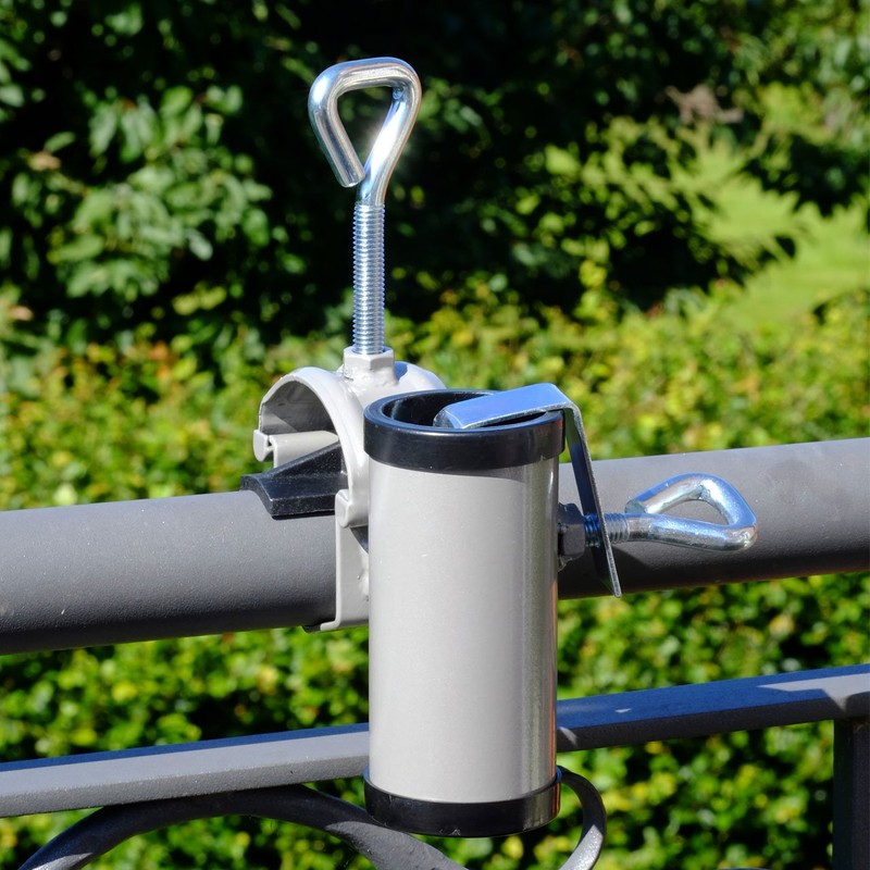 Videx Parasol Holder for Handrail, Type H II, Aluminium, up