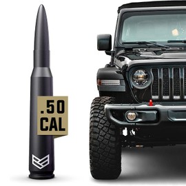 RONIN FACTORY - 50 Cal Bullet Antenna for Jeep Wrangler Gladiator Sahara Rubicon, Jeep Wrangler Accessories, Jeep Gladiator Accessories, Replacement Radio Antenna (2007-2023 JK JL)
