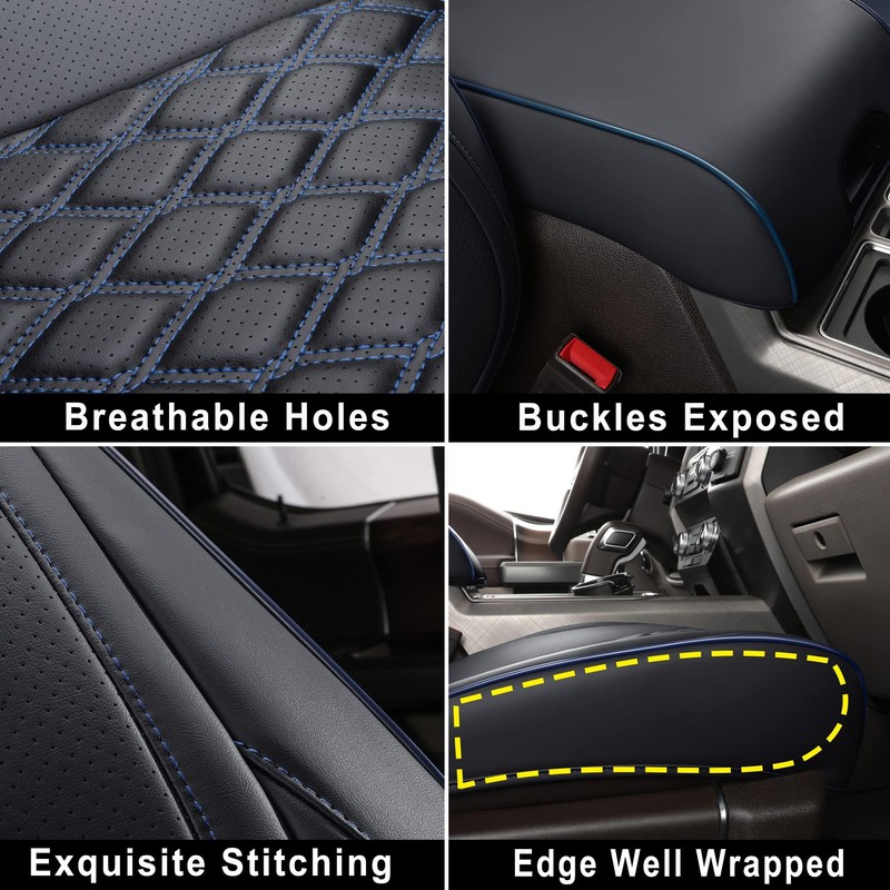 Huidasource Front Seat Covers for Jeep Wrangler JL 2-Door/4-Door 2018-2025,